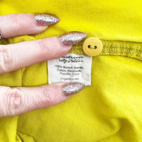 10 Colors Women's Yellow Button Front A Line Mini Dress Size S - Picture 4 of 4